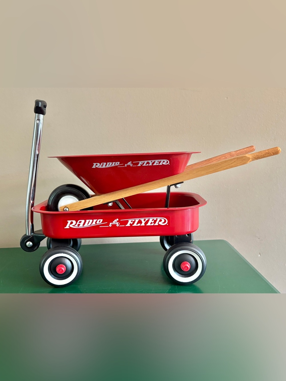 Radio Flyer Mini Decorative Wagon and Wheelbarrow Set